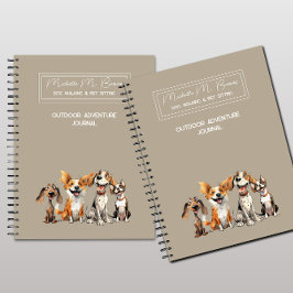 Cachorro Caminhando Sentado No Diário De Aventura