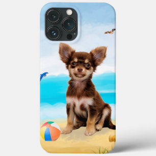 Cachorro Chihuahua na Praia