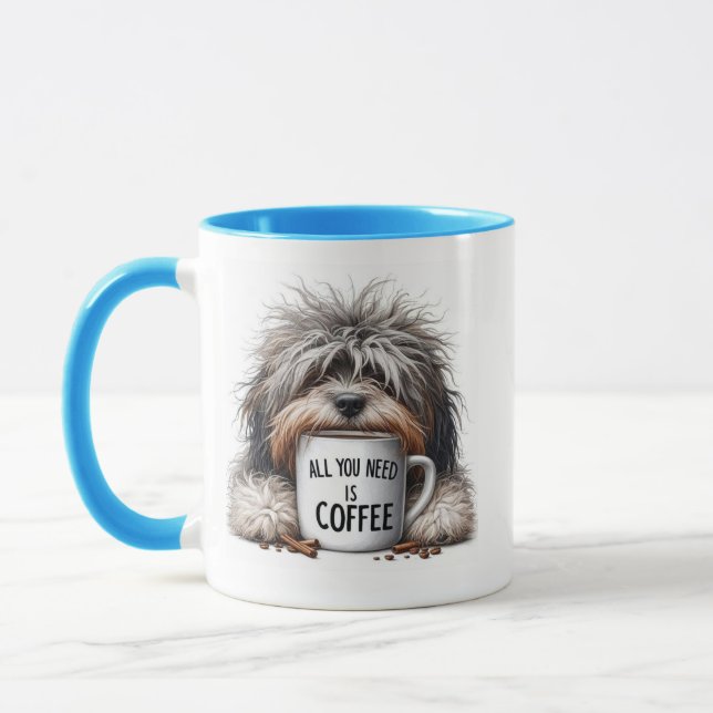 Cachorro com xícara de café (Esquerda)
