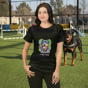 Cachorro da Família Rottweiler em Cor de Água Abst