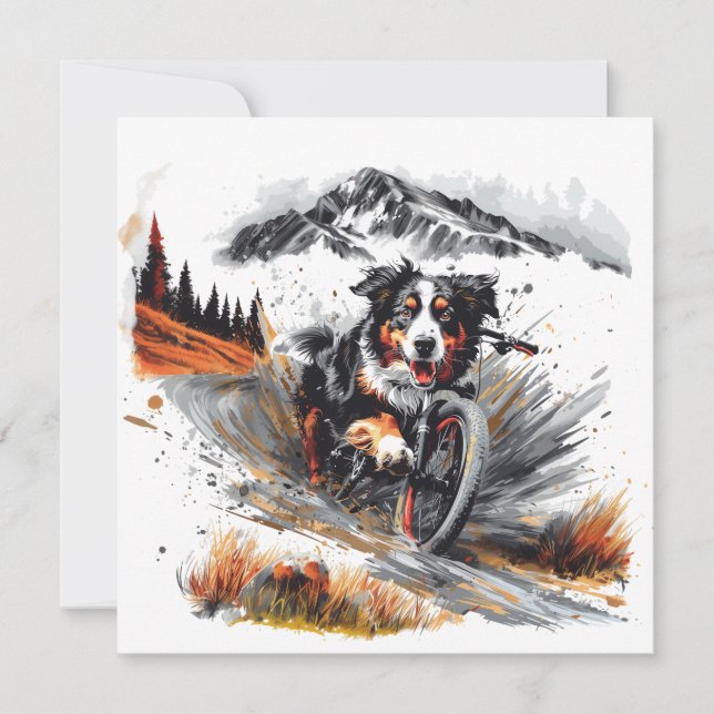 Cachorro Da Montanha Bernese Fazendo Bicicleta Nas (Frente)