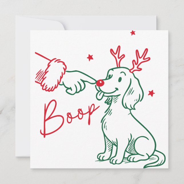 Cachorro Dachshund Boop de Natal (Frente)