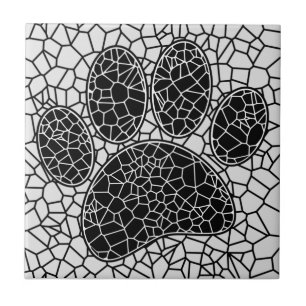 Cachorro de Arte Canina Mosaico Impressão de Pata 