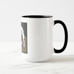 Cachorro De Corte De Madeira Vitoriano Em Caneca