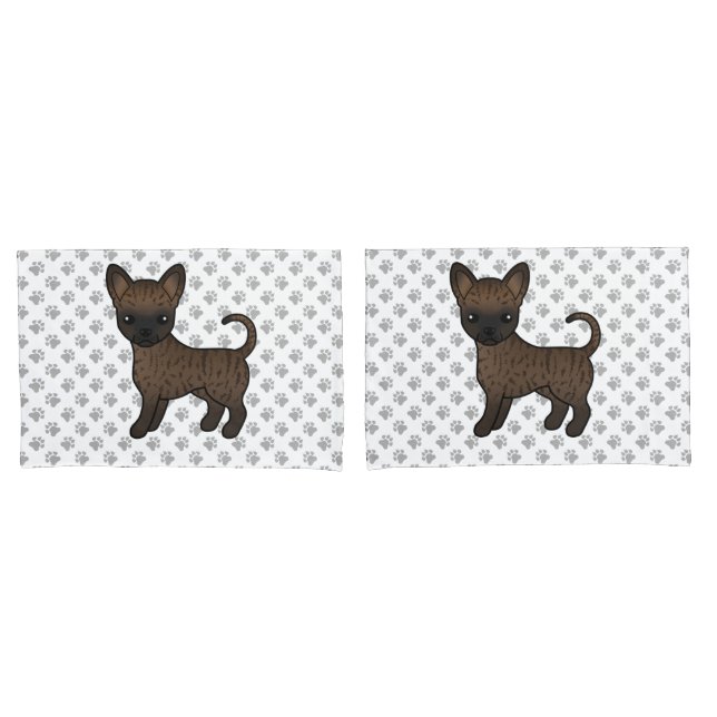 Cachorro de desenho animado Chihuahua com pelo lis (Frente - conjunto)