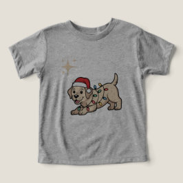 Cachorro de Desenho Animado Com Chapéu de Natal