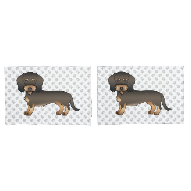 Cachorro de desenho animado Dachshund de arame Dac (Frente - conjunto)