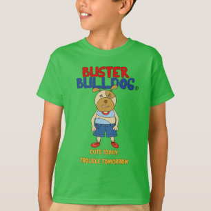 Cachorro de Desenho Animado Fofo Camiseta Feliz pa