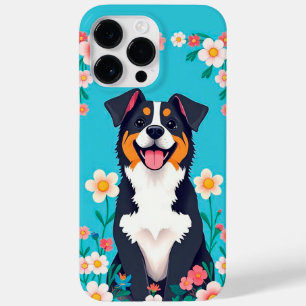 Cachorro de Desenho Animado Rodeado por Flores