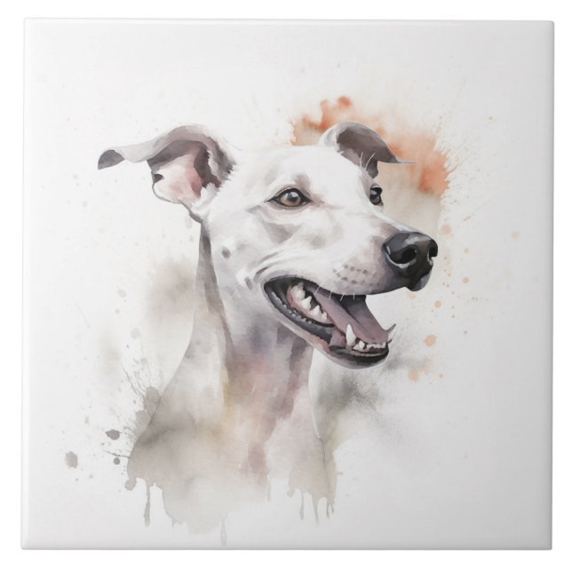 Cachorro de Greyhound Italiano Pet, Aquarela (Frente)