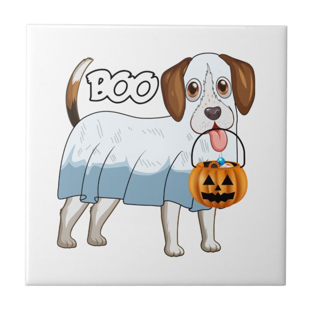 Cachorro de Halloween Beagle Fantasma (Frente)