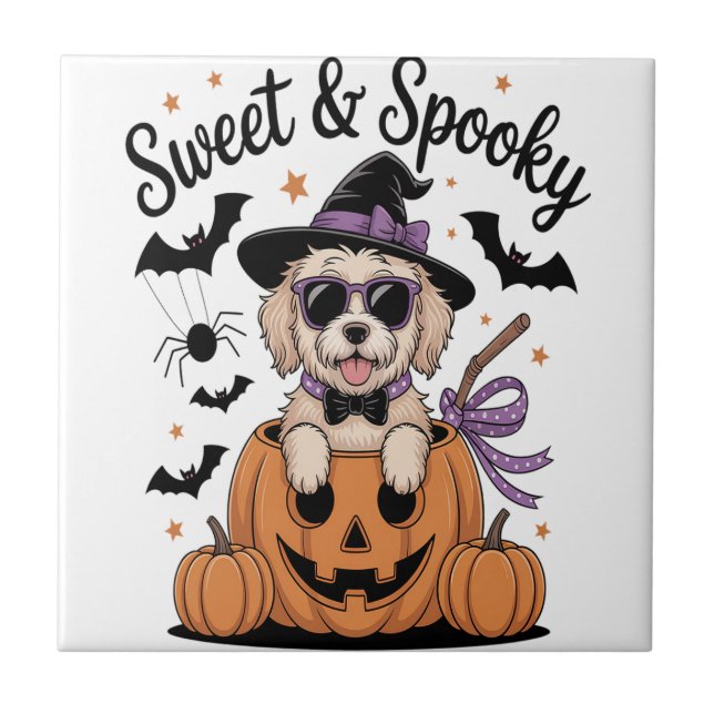 Cachorro de Halloween Doce e Assustador (Frente)