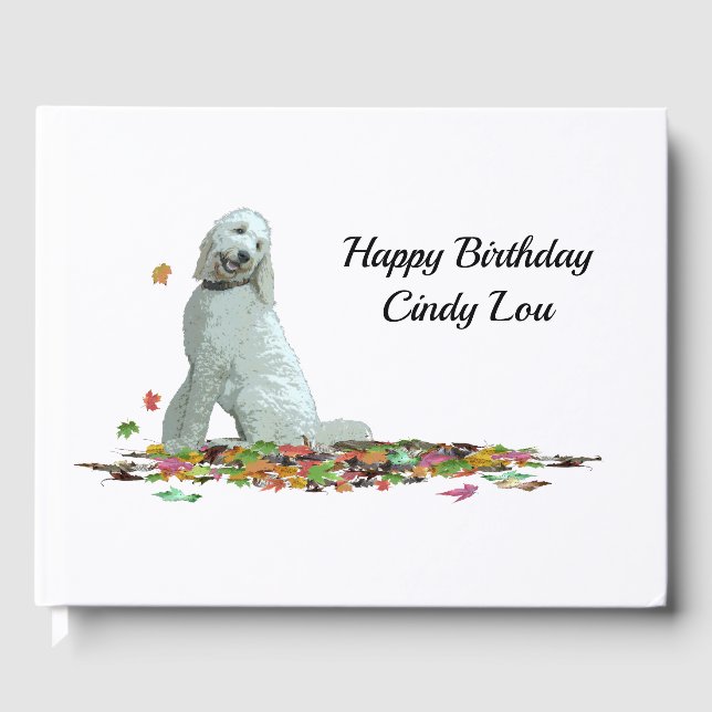 Cachorro De Labradoodle Sai Do Livro De Convidados (Frente)