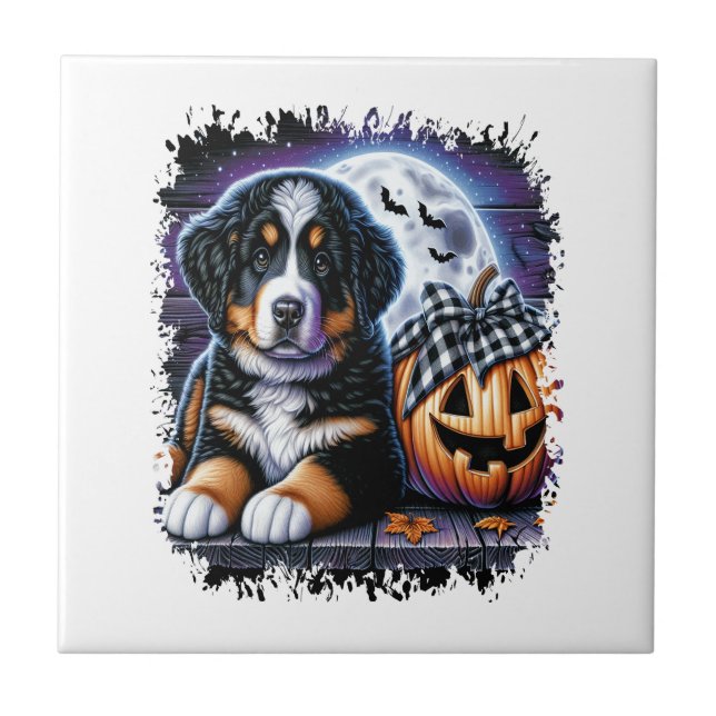 Cachorro de Montanha Bernês de Halloween (Frente)