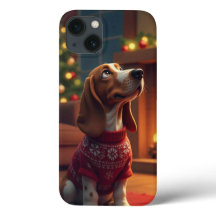 Cachorro de natal ao estilo cartoon