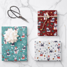 Cachorro de Natal Cachorro festivo três cores