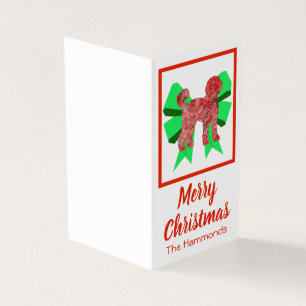 Cachorro de Natal e Arco Verde Labradoodle
