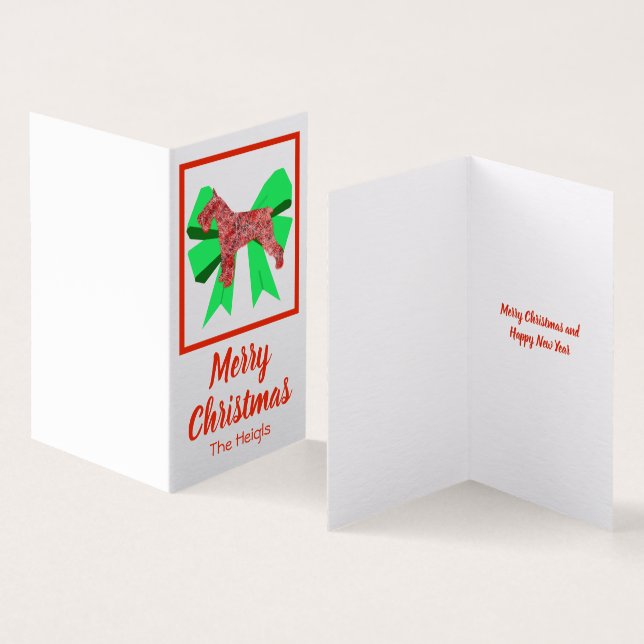 Cachorro de Natal Schnauzer e Etiqueta de Presente (Interior e exterior)