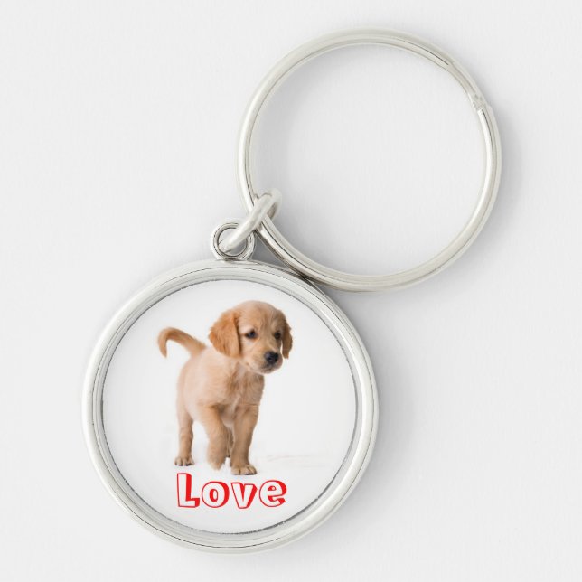 Cachorro de Ouro Chaveiro do Retriever Amor (Frente)