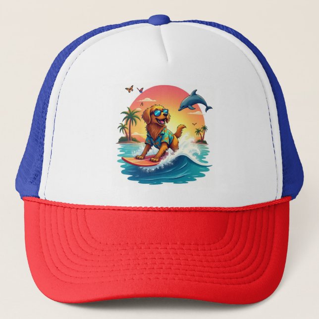 Cachorro de Surf Legal 🧢 Boné Estilo Retriever Tr (Frente)