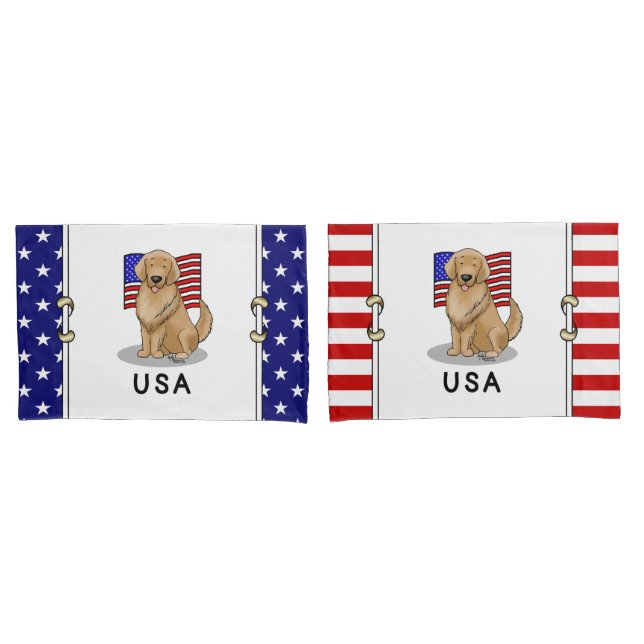 Cachorro do Ouro de Bandeira Americano (Frente - conjunto)