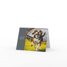 Cachorro E Cartão de condolências Arco-Íris