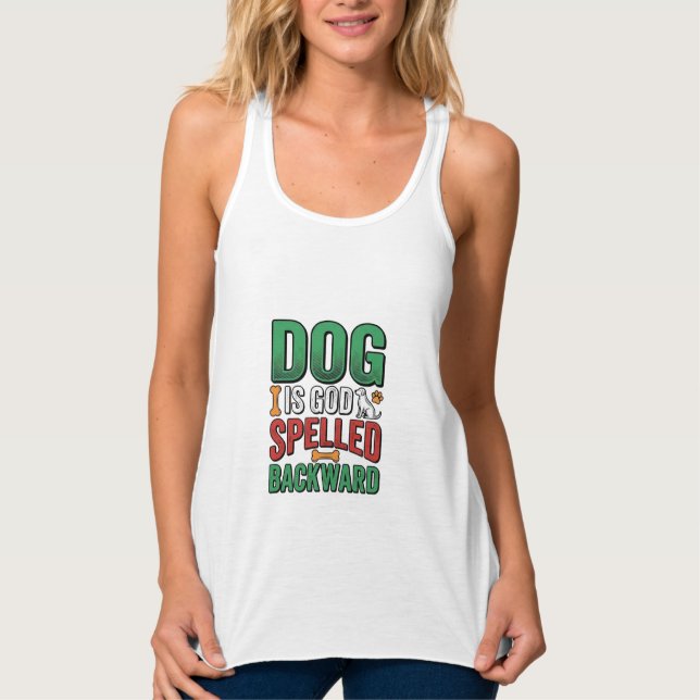 Cachorro é Deus Escrito ao Contrário Camisa de Ama (Frente)