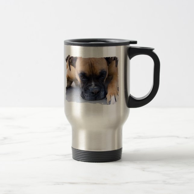 Cachorro em repouso Caneca de viagem sem manchas (Direita)