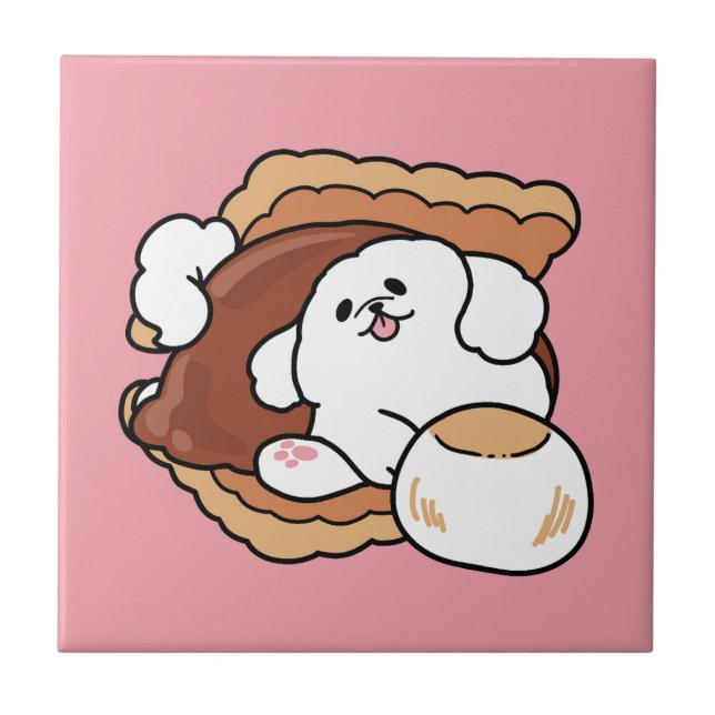 Cachorro Engraçado e Design de S'more – Pun para A (Frente)