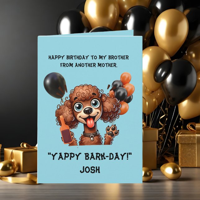 Cachorro Engraçado Simples Cartão de Aniversário (Criador carregado)