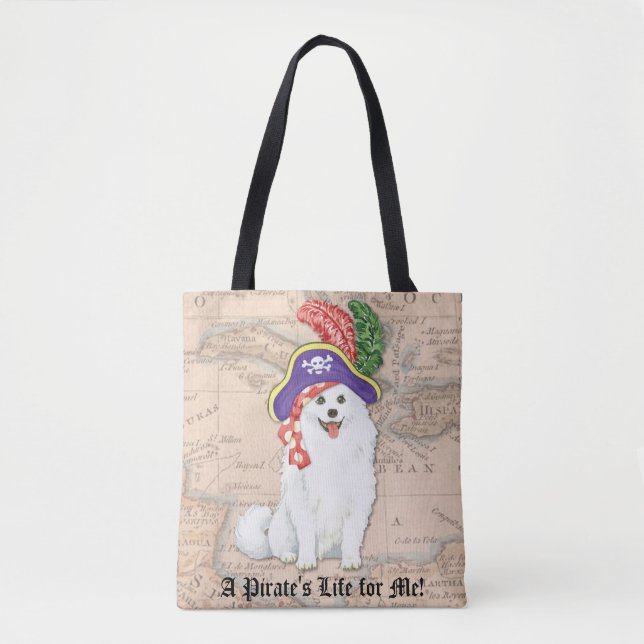 Cachorro-esquimó-americano Pirata Tote Bag (Frente)