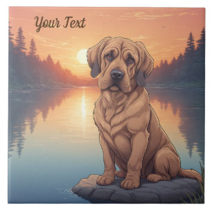 Cachorro farejador pelo lago