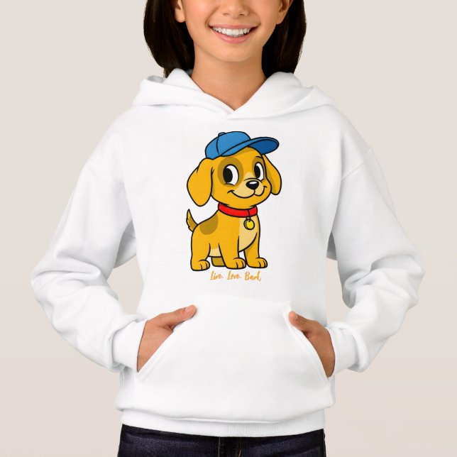 Cachorro Feliz com Boné Azul (Frente)