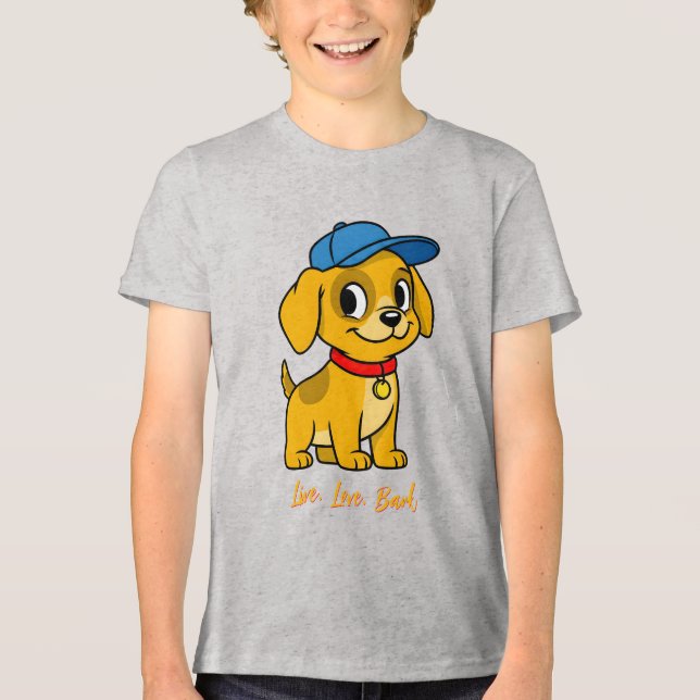 Cachorro Feliz com Gorro Azul (Frente)