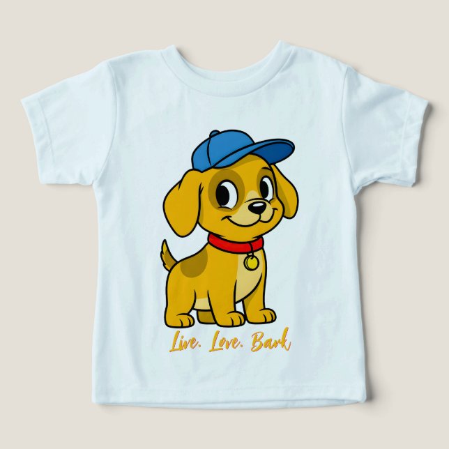 Cachorro Feliz com Gorro Azul (Design frontal)