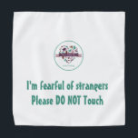 Cachorro Feliz (por favor não me acaricie) Bandana<br><div class="desc">Para o cão assustador que não gosta de ser animal de estimação durante uma caminhada ou em público!</div>