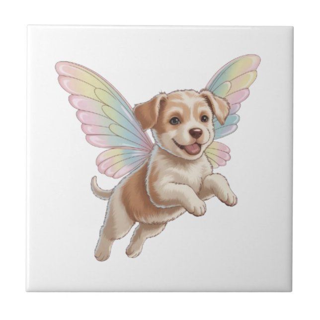 Cachorro Fofo com Asas de Fada Brilhantes — Animal (Frente)