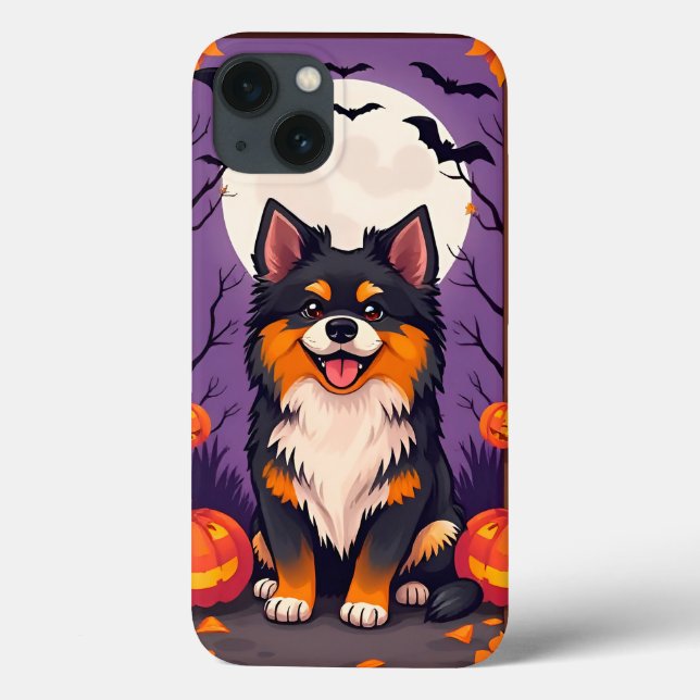 Cachorro Fofo Com Decorações De Halloween (Verso)