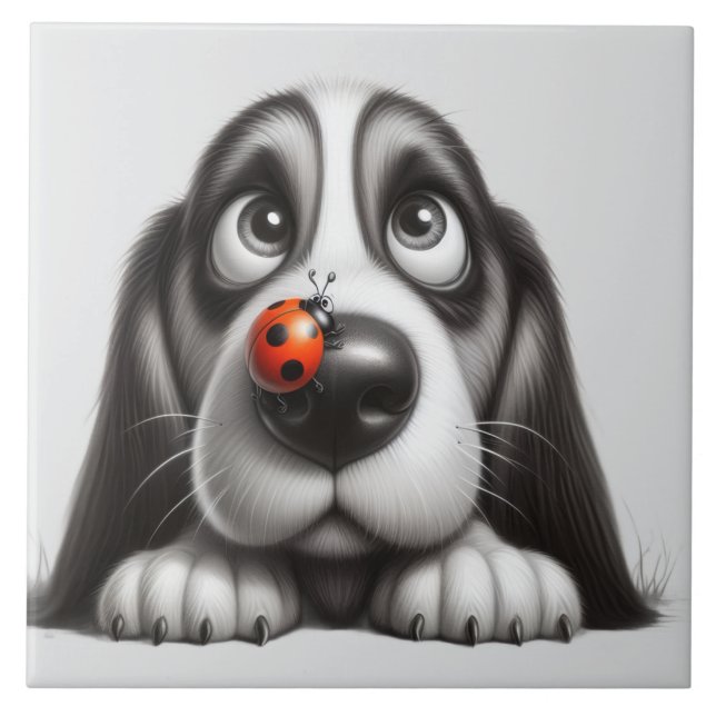 Cachorro fofo com joaninha (Frente)