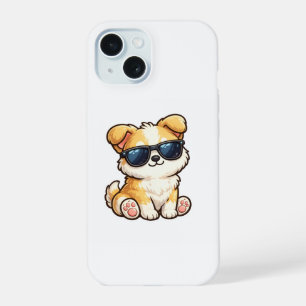 Cachorro Fofo com Óculos de Sol Design Kawaii