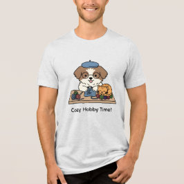 Cachorro Fofo e Gato Fazendo Tricô Juntos Design G