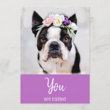 *~* Cachorro francês Bulldog fofo Convite para o