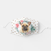 Cachorro francês cara cão de estimação rosa pontos