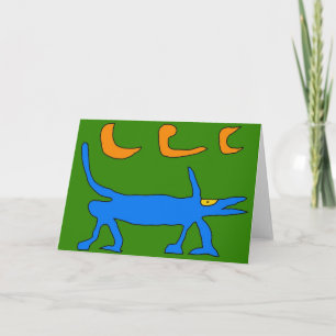 Cachorro Funky e Cartão de Saudação de Três Lu