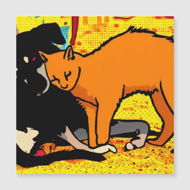 Cachorro, Gato, Natureza (Frente)