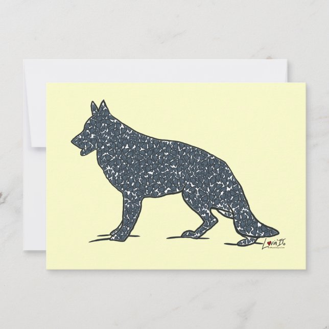 Cachorro german shepherd + Carrinhos Azuis com Not (Frente)