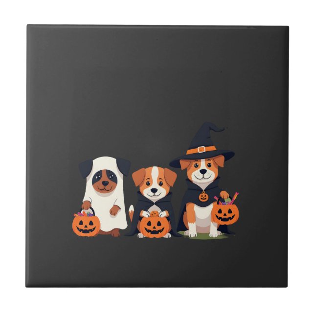 Cachorro Golden Retriever Fantasma Halloween Doces (Frente)