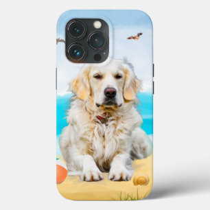 Cachorro Golden Retriever na Praia
