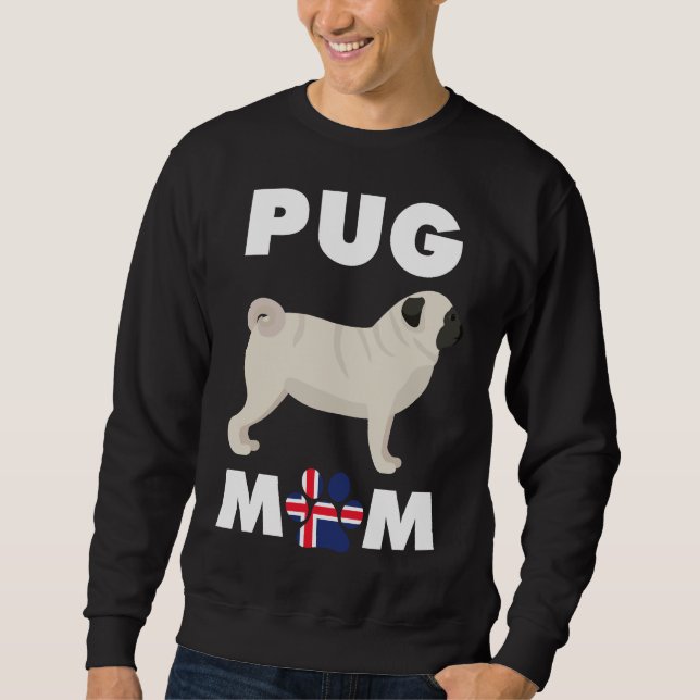 Cachorro Islandês Pug Mãe Camisa Essencial 818 (Frente)