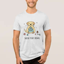 Cachorro Labrador Amarelo Aconchegante Bordado Art